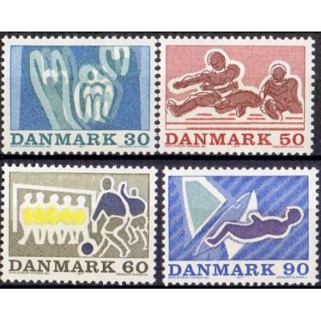 1971. Sport. AFA nr. 516-18 postfrisk  stemplet FDC