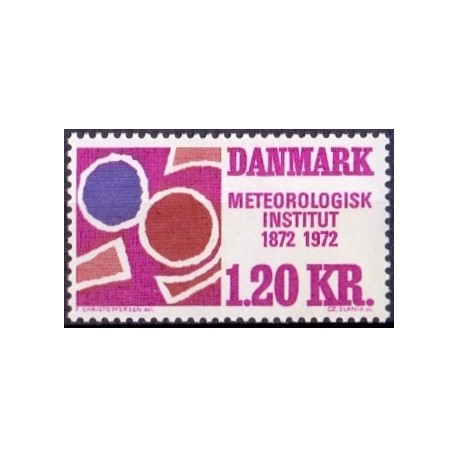 1972. Meteorogisk Institut. AFA nr. 523 postfrisk  stemplet FDC