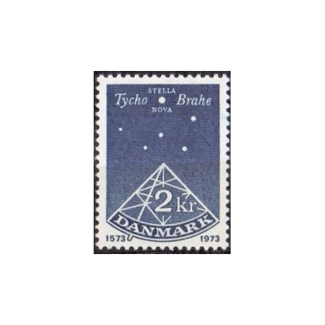 1973. Tycho Brahes bog. AFA nr. 551 postfrisk  stemplet FDC