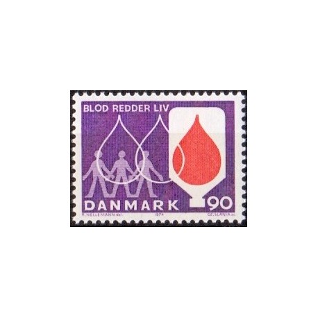 1974. Bloddonersagen. AFA nr. 558 postfrisk  stemplet FDC