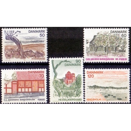 1974. Landelsserie Fyn. AFA nr. 566-70 postfrisk   stemplet FDC