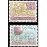 1974. Det danske postvæsen jubi.. AFA nr. 580-81 postfrisk    stemplet FDC