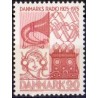 1975. Danmarks Radio 50 år. AFA nr. 583 postfrisk   stemplet FDC