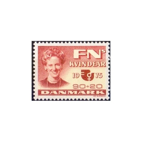 1975. FNs kvindeår. AFA nr. 584 postfrisk   stemplet FDC