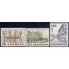 1975. Byggefredningsår. AFA nr. 591-93 postfrisk   stemplet FDC