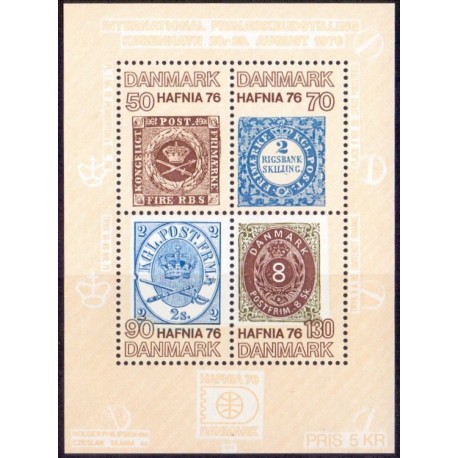 1975. HAFNIA blok II. AFA nr. 606 postfrisk   stemplet FDC