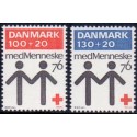 1976. Dansk Røde Kors. AFA nr. 611-12 postfrisk  stemplet FDC
