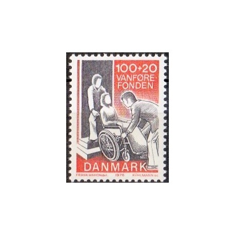 1976. Vanførefonden. AFA nr. 623 postfrisk  stemplet FDC