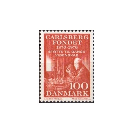 1976. Carlsbergfonden. AFA nr. 626 postfrisk stemplet FDC