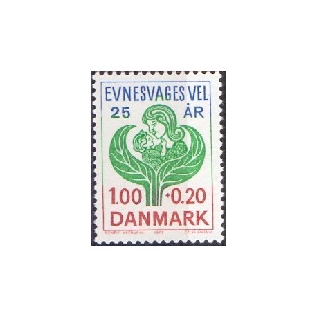 1977. Evnesvages Vel. AFA nr. 633 postfrisk  stemplet FDC