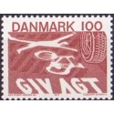 1977. Ny færdselslov. AFA nr. 634 postfrisk  stemplet FDC