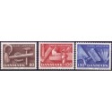 1977. Dansk håndværk. AFA nr. 641-43 postfrisk  stemplet FDC