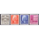 1978. Farveændringer og  suppleringsværdier. AFA nr. 652-55 postfrisk  stemplet FDC