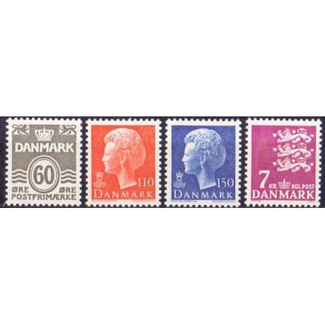 1978. Farveændringer og  suppleringsværdier. AFA nr. 652-55 postfrisk  stemplet FDC