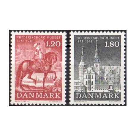 1978. Fredensborg museet. AFA nr. 656-57 postfrisk  stemplet FDC