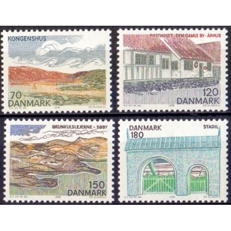 1978. Landsdelsserie. AFA nr. 660-63 postfrisk  stemplet FDC