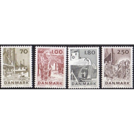 1978. Fiskeri. AFA nr. 664-67 postfrisk stemplet FDC