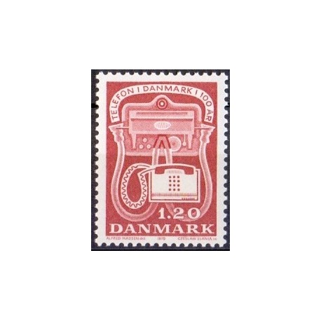 1979. Telefon i 100 år. AFA nr. 672 postfrisk   stemplet FDC
