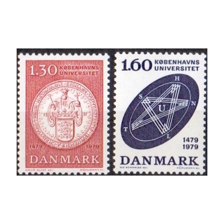 1979. Københavns universitet. AFA nr. 673-74 postfrisk   stemplet FDC