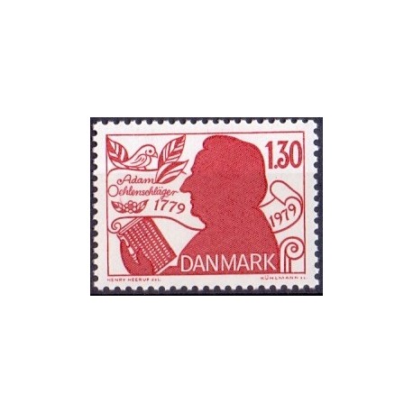 1979. Oehlenschlägers fødsel . AFA nr. 690 postfrisk    stemplet FDC