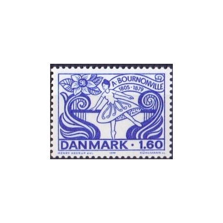 1979. Bournonvilles død. AFA nr. 691 postfrisk   stemplet FDC
