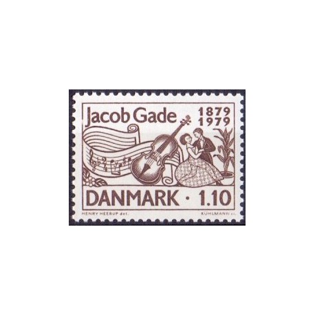 1979. Jacob Gades fødsel. AFA nr. 692 postfrisk   stemplet FDC
