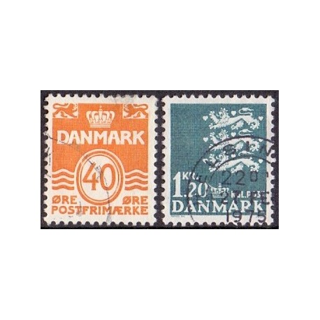 1971. Suppleringsværdire. AFA nr. 514-15 postfrisk   stemplet FDC