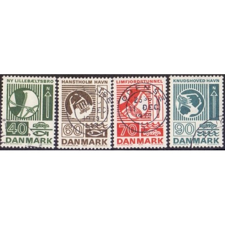 1972. Byggetekniske trafikanlæg. AFA nr. 534-37 postfrisk   stemplet FDC