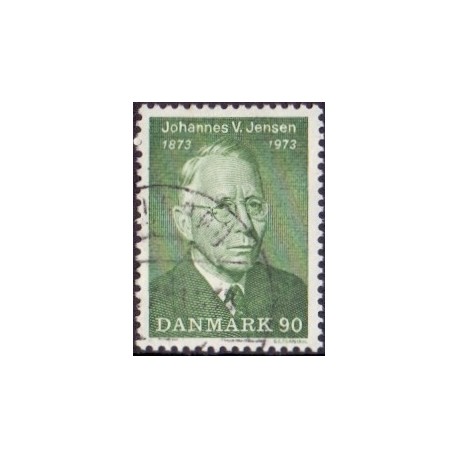 1973. Johannes V. Jensen. AFA nr. 542 postfrisk  stemplet FDC