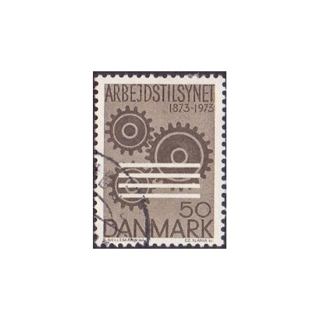 1973. Arbejderbeskyttelse. AFA nr. 543 postfrisk   stemplet FDC