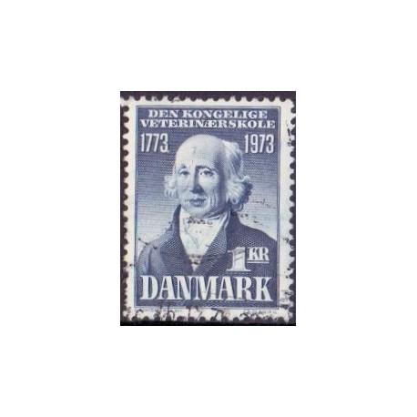 1973. Kgl. Veterinærskole. AFA nr. 544 postfrisk   stemplet FDC