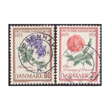 1973. Jyske Haveselskab. AFA nr. 545-46 postfrisk   stemplet FDC