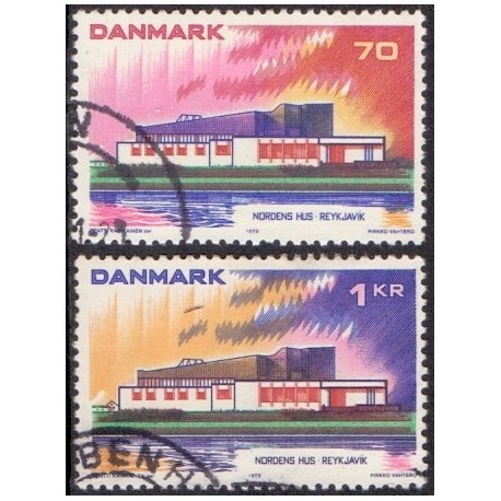 1973. Nordens hus. AFA nr. 547-48 postfrisk   stemplet FDC