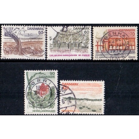1974. Landelsserie Fyn. AFA nr. 566-70 postfrisk   stemplet FDC