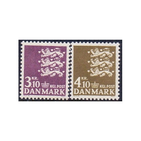 1970. Suppleringsværdier. AFA nr. 501-02 postfrisk Stemplet FDC
