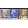 1975. Suppleringsværdier. AFA nr. 585-87 postfrisk   stemplet FDC