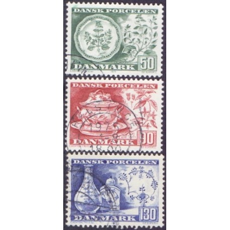 1975. Dansk Porcelæn. AFA nr. 588-90 postfrisk   stemplet FDC