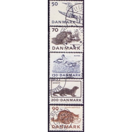 1975. Truede dyr og Dyrens beskyttelse. AFA nr. 601-05 postfrisk  stemplet FDC