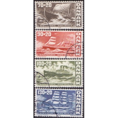 1976. Skibe.  AFA nr. 607-10 postfrisk  stemplet FDC