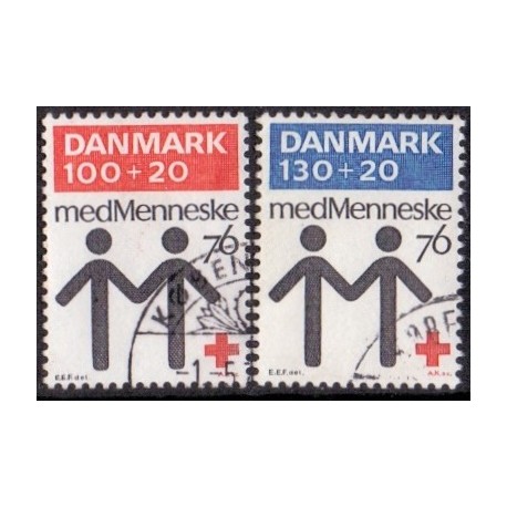 1976. Dansk Røde Kors. AFA nr. 611-12 postfrisk  stemplet FDC