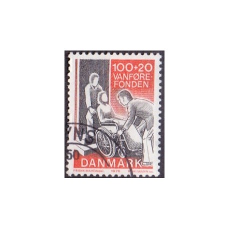 1976. Vanførefonden. AFA nr. 623 postfrisk  stemplet FDC