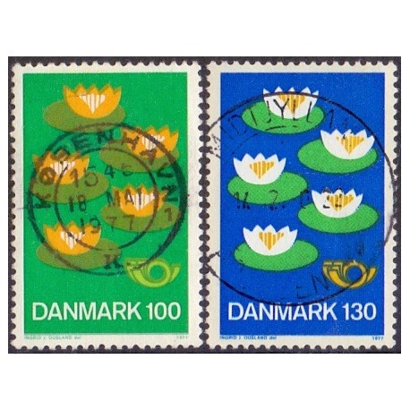 1977. Nordisk Råd. blank gummi. AFA nr. 631-32 postfrisk  stemplet FDC