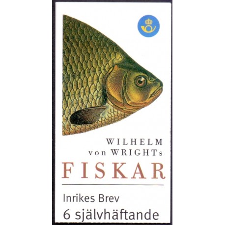 Sverige 2001. Fisk. AFA 2173-75, postfrisk stemplet  hæfte FDC parstykkke