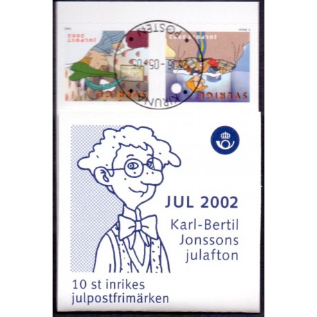 Sverige 2002. Julefrimærker. AFA 2255-58,  postfrisk hæfte stemplet  hæfte FDC parstykkke