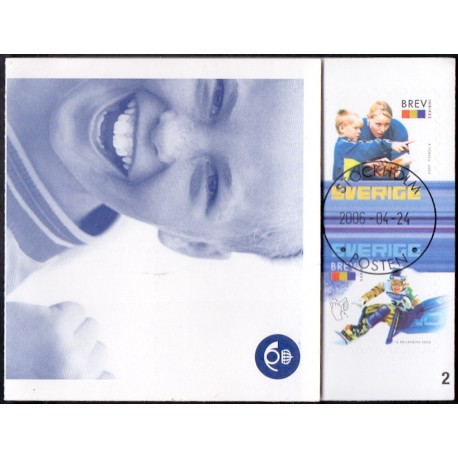 Sverige 2003. Det svenske idrætsforbund. AFA 2259-62,  postfrisk  stemplet  hæfte FDC parstykkke