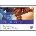 Sverige 2004. Rockens 50 års jubi. AFA nr. 2357-64,  stemplet hæftestemplet  hæfte FDC parstykkke