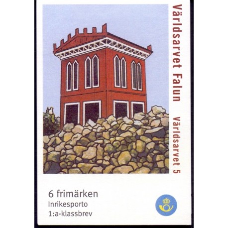 Sverige 2004. Verdensarv Falum. AFA nr. 2324-27,  postfrisk sammentryk stemplet  hæfte FDC parstykkke