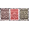 1980. Sønderjyske kniplinger. AFA nr. 711-13 postfrisk  Stemplet FDC