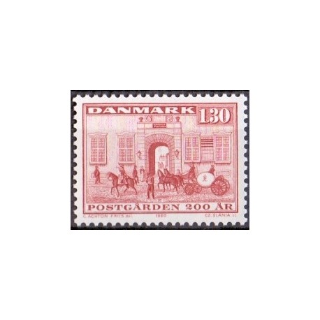1980. Postgården. AFA nr. 693 postfrisk  stemplet FDC