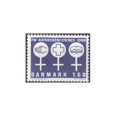 1980. FN's kvindekonfreence. AFA nr. 697 postfrisk  stemplet FDC
